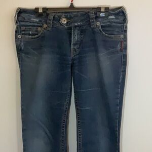 Silver distressed Women's Blue Jeans